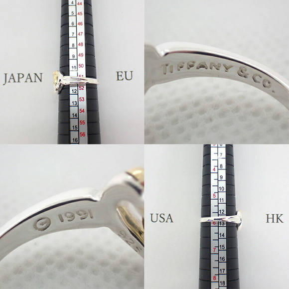 TIFFANY 925 750 heart ribbon combination ring 11 - Picture 8 of 8
